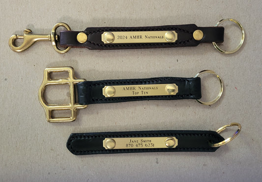 Personalized Leather Key Fobs