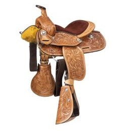 Miniature 10” Tooled Western Saddle