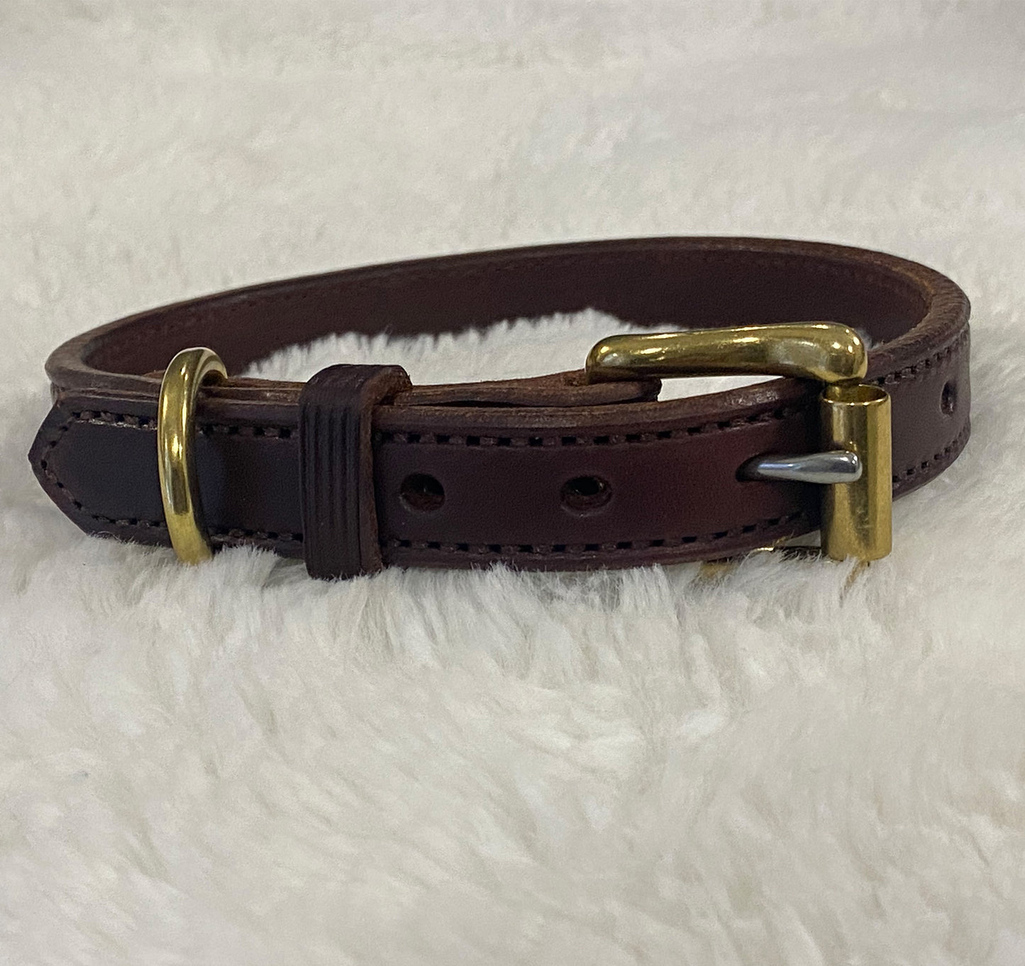 Flat Leather Dog Collar