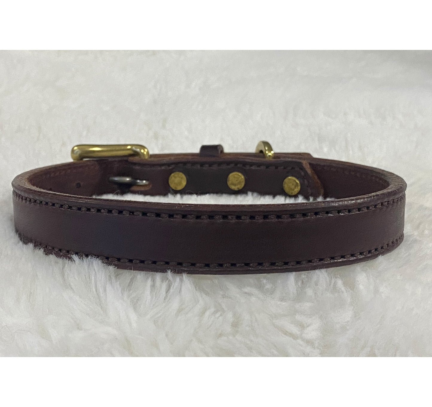 Flat Leather Dog Collar