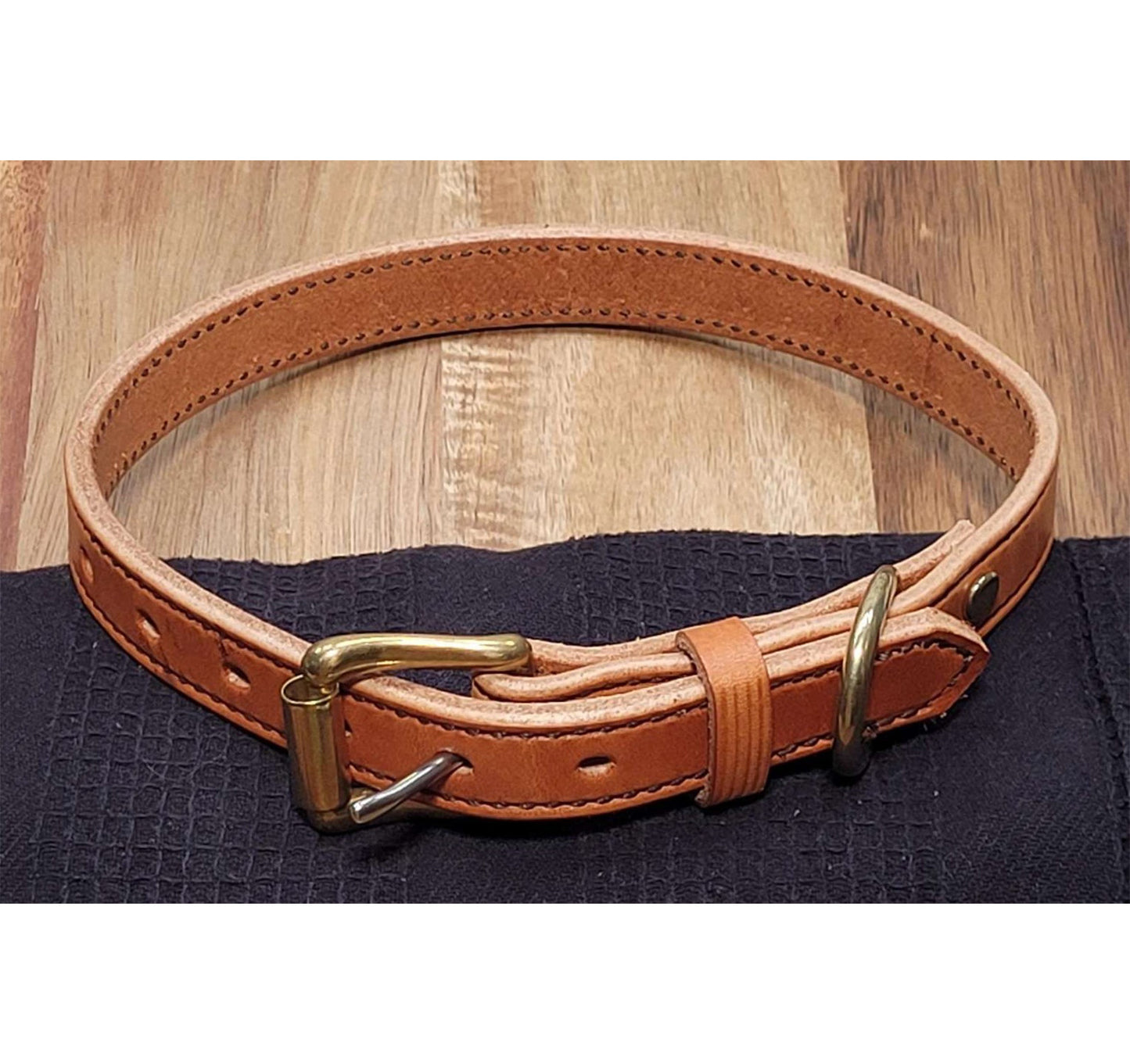 Flat Leather Dog Collar