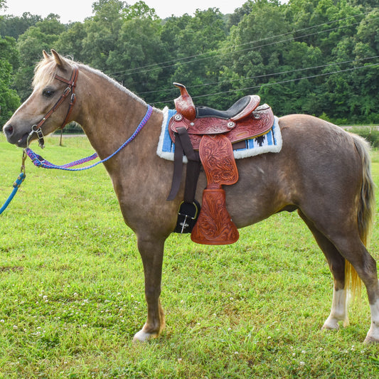 Miniature 10” Tooled Western Saddle