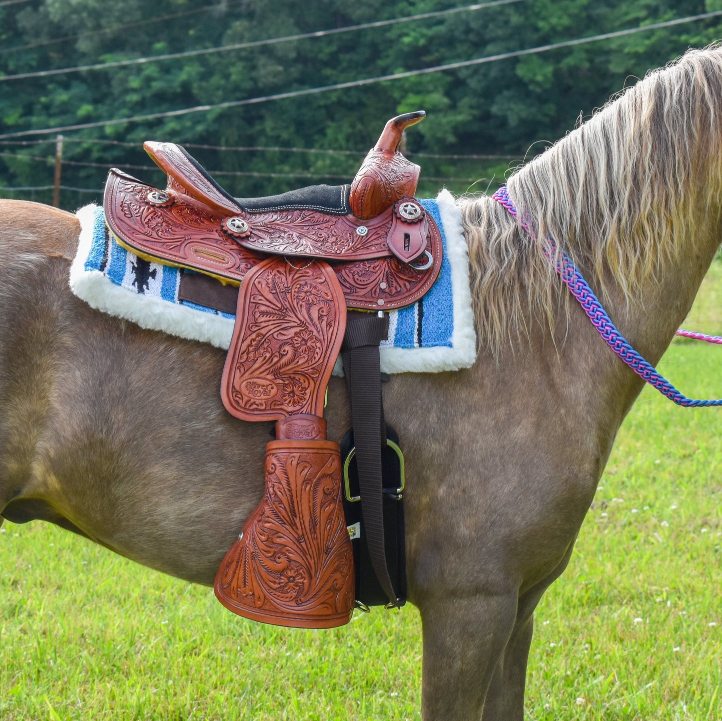 Miniature 10” Tooled Western Saddle