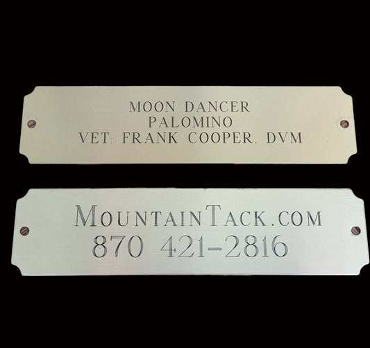 Personalized Brass Stall Plate